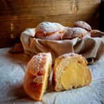 Veneziane alla crema e glassa al pistacchio