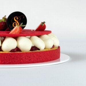 crostata moderna venere fragola pepe rosa mascarpone